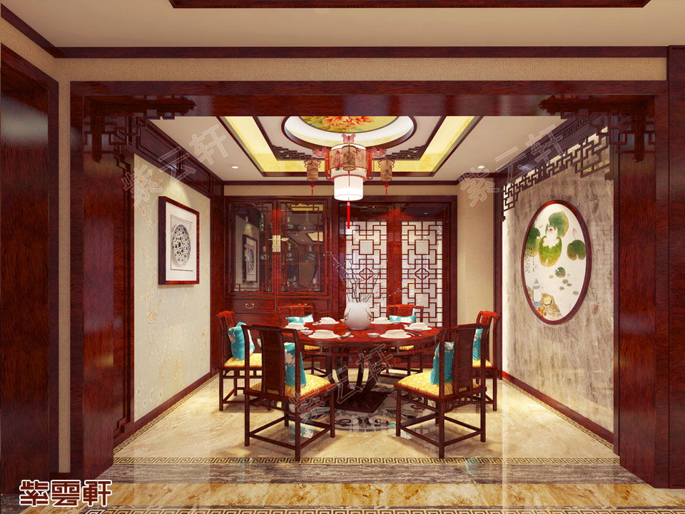 中式家庭装修餐厅效果图