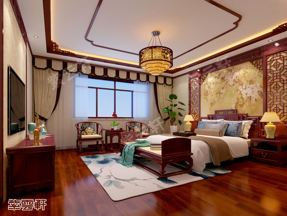 中式卧室装修效果图