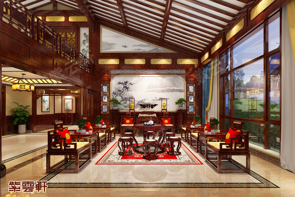 长春中式别墅装修展现禅韵诗意的中式风