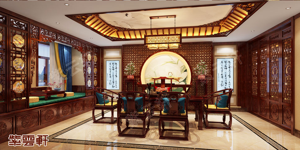 茶室装修风格效果图