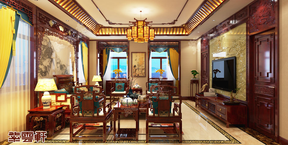 银川中式家庭装修设计古典柔静的家居环境