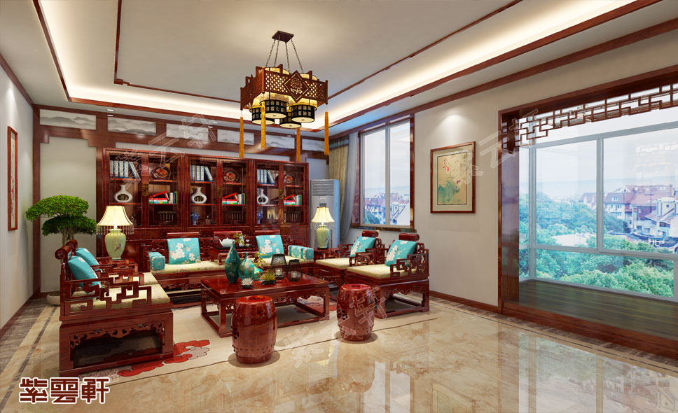 武汉中式装修别墅恬淡舒适透着高贵优雅