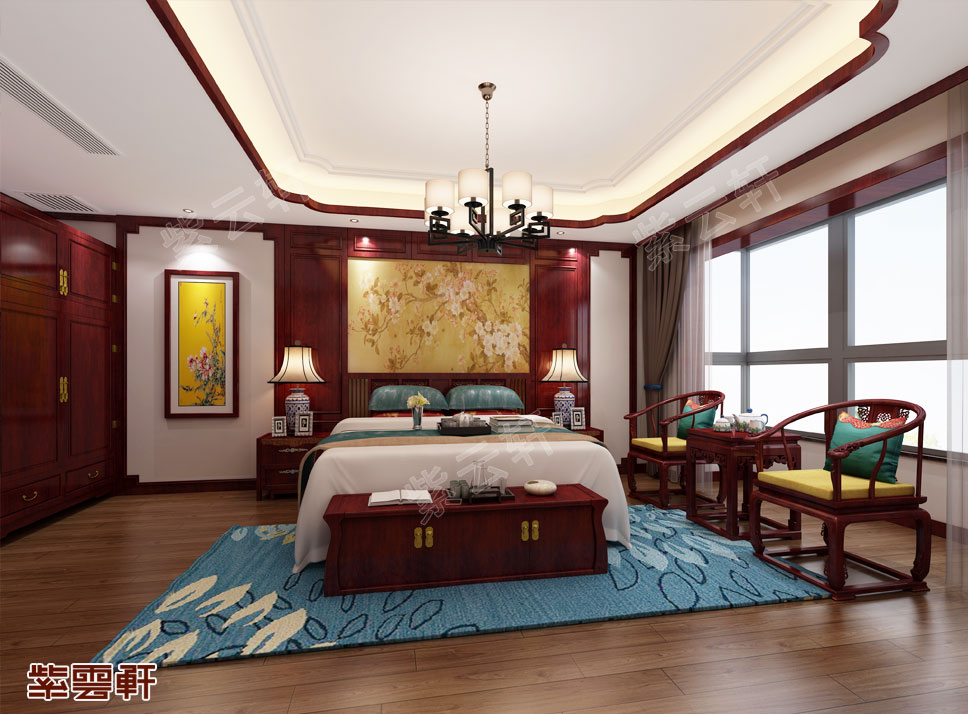中式简约卧室装修效果图