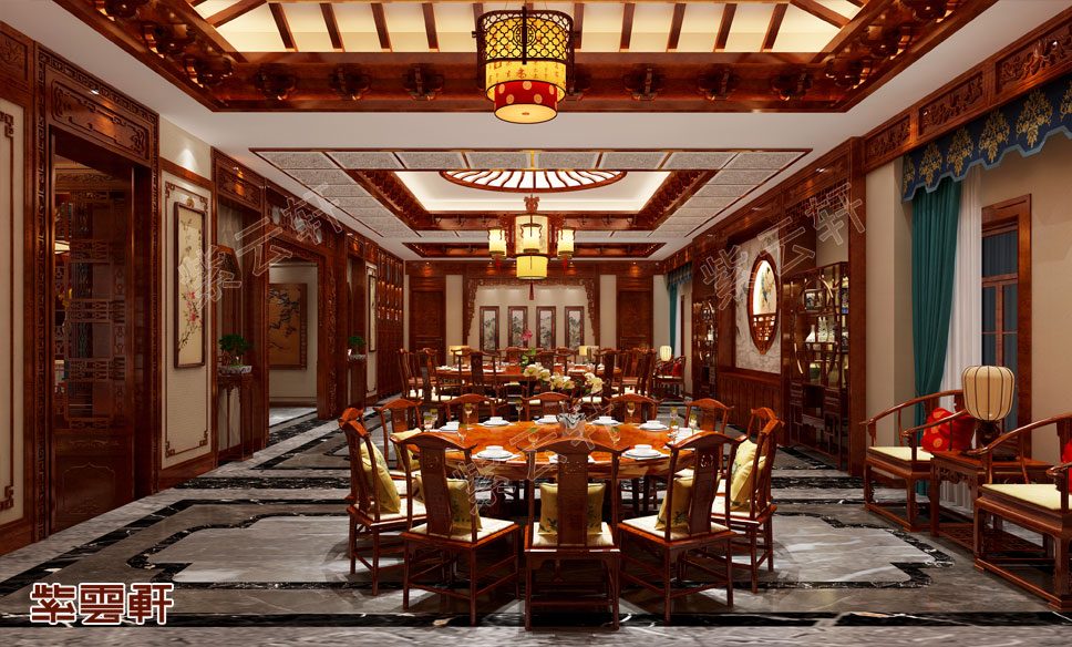 中式设计餐厅效果图