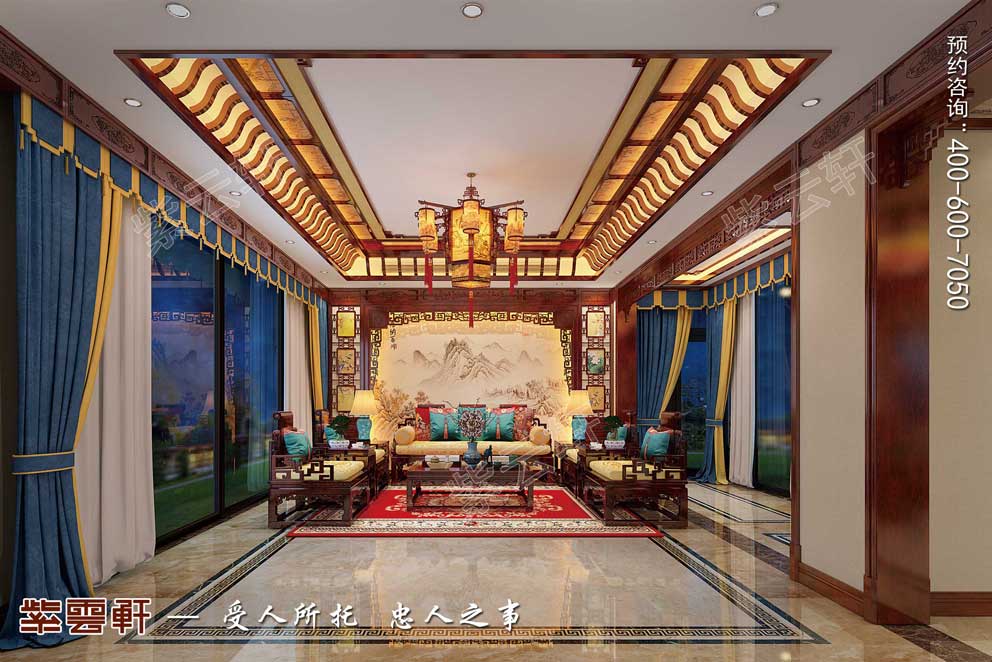 别墅客厅中式设计