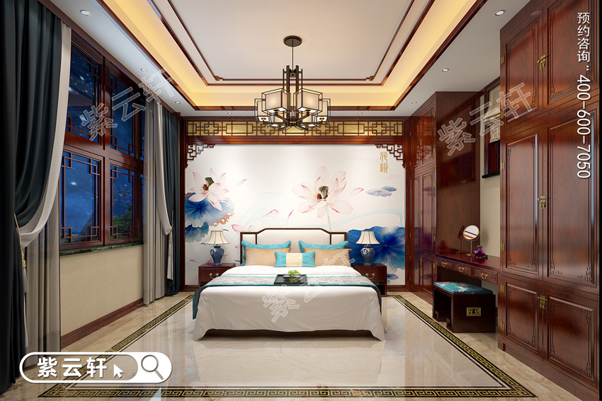 中式卧室装修效果图