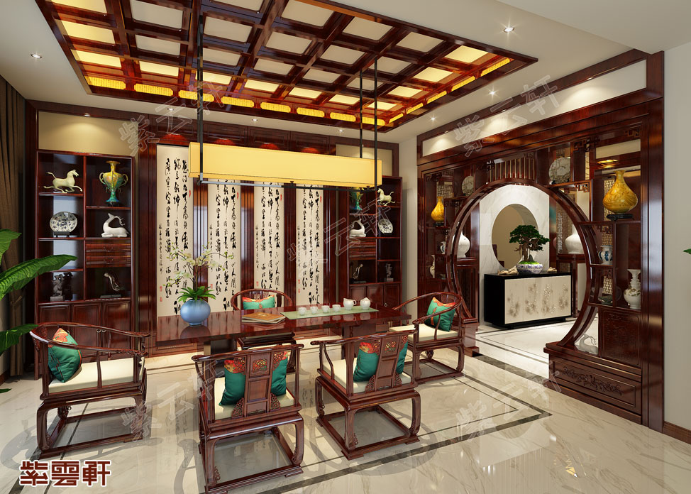 中式茶室装修效果图