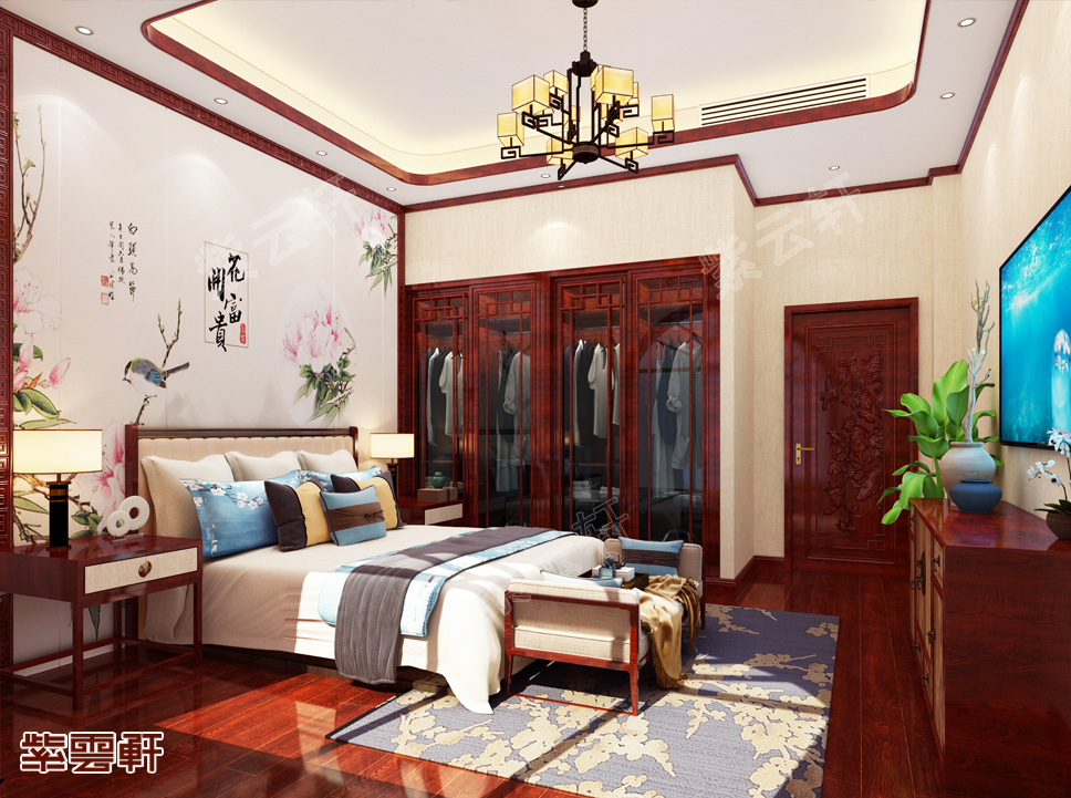 中式卧室装修效果图