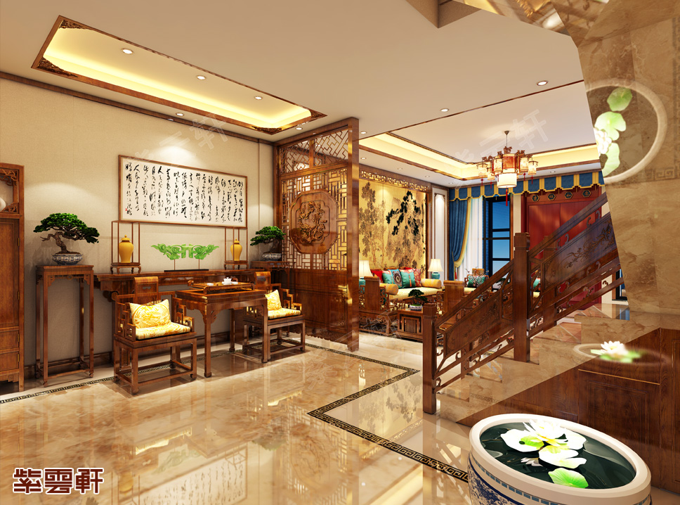 四川中式别墅室内装修高级优雅家居造就东方雅致生活