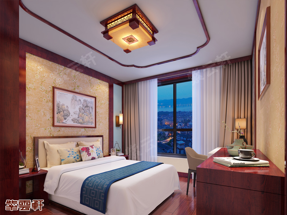 中式卧室装修效果图