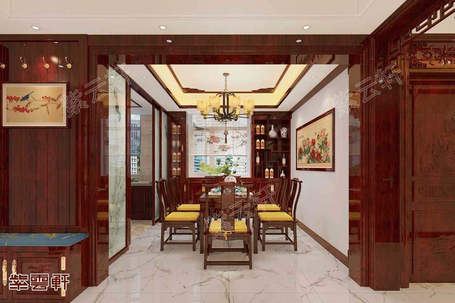 中式设计餐厅装修效果图