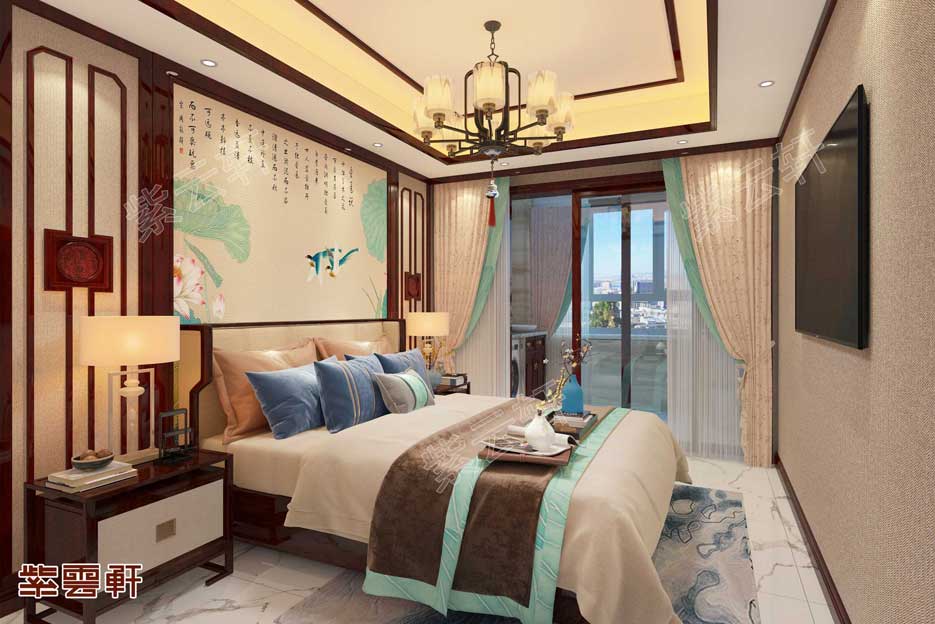 中式卧室装修效果图