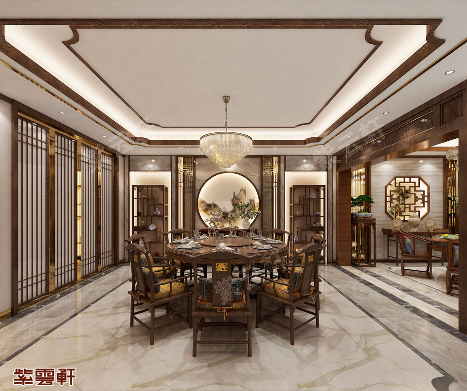 中式风格餐厅效果效果图