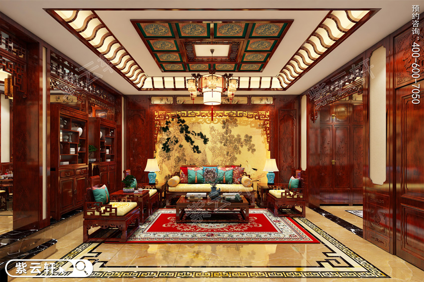 威海中式别墅装修悠然清雅打造自然美居