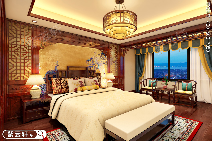 中式风格卧室装修实景图