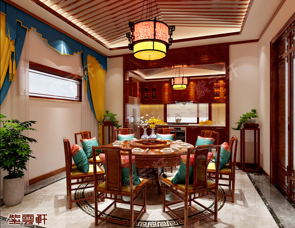 中式餐厅装修实景图