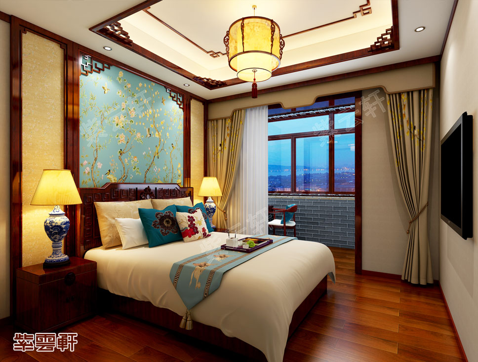 别墅装修卧室实景图