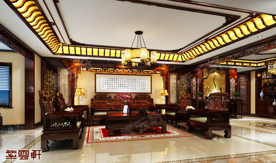 葫芦岛别墅中式风格装修展现温馨和谐家居