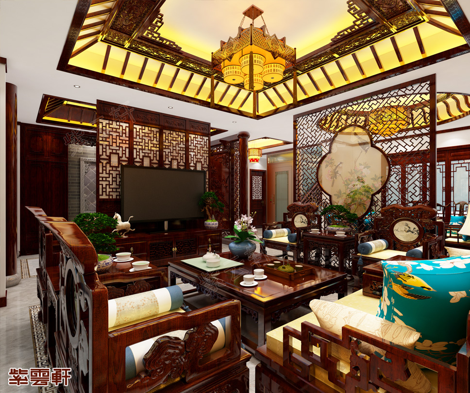 西藏中式别墅室内设计自然装饰展生机盎然的家居
