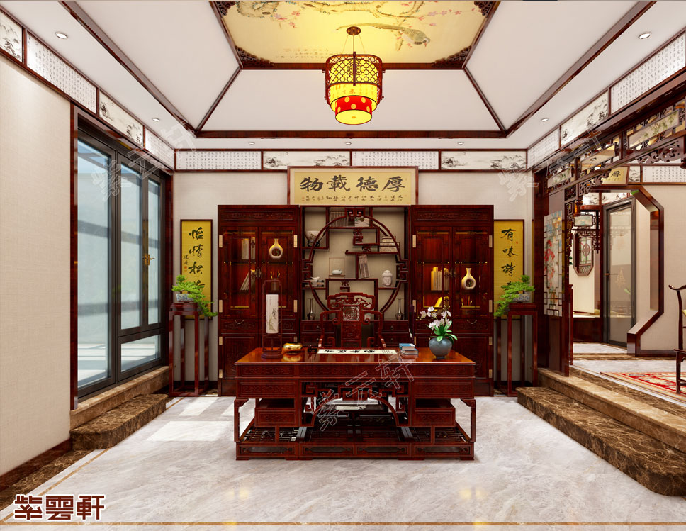 别墅书房中式家装设计