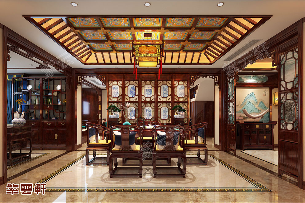茶室装修风格效果图