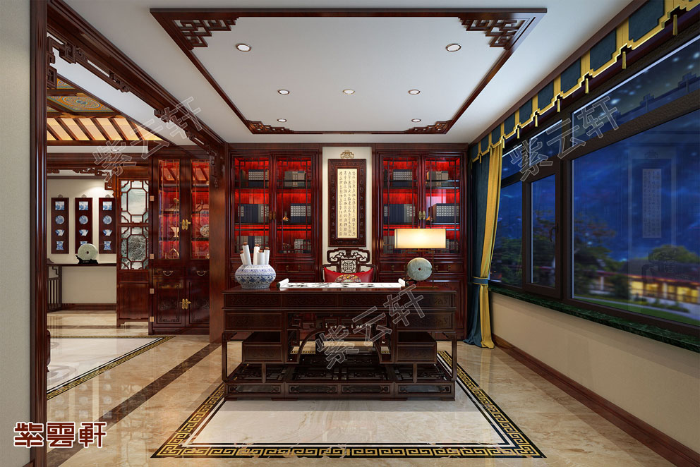 别墅书房装修效果图