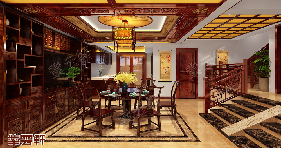 别墅餐厅中式风格装修