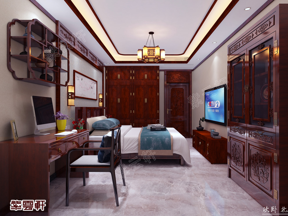 中式室内装修卧室效果图