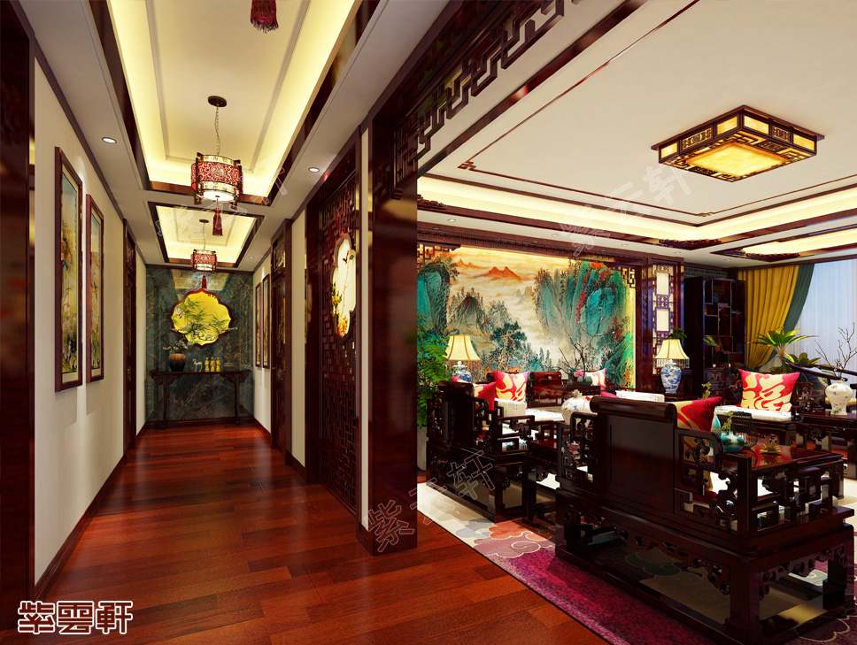 中式别墅装修效果图