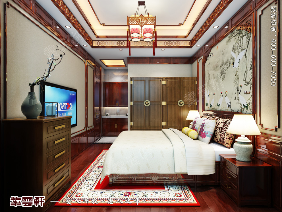 中式卧室装修效果图
