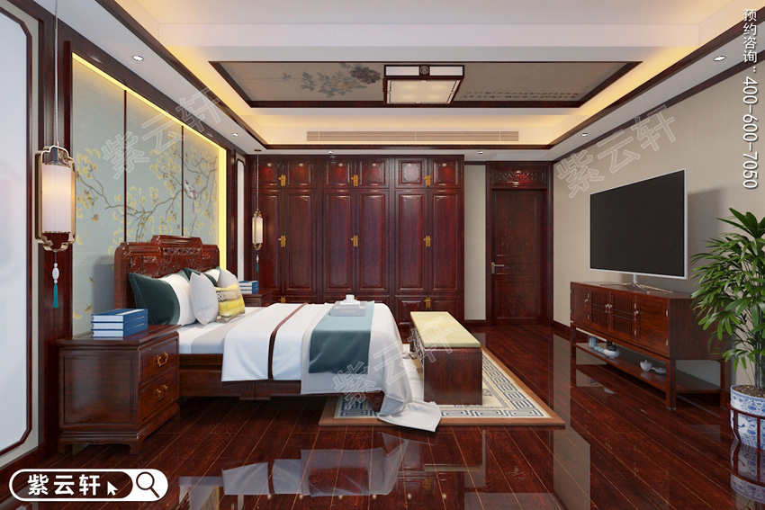 中式卧室装修设计效果图