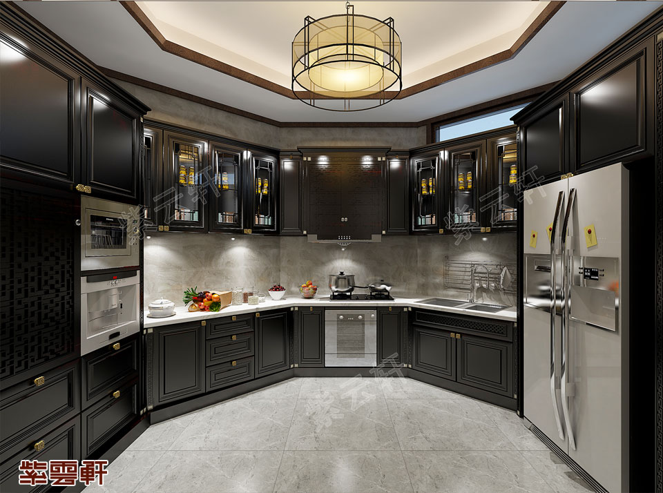 中式厨房装修效果图