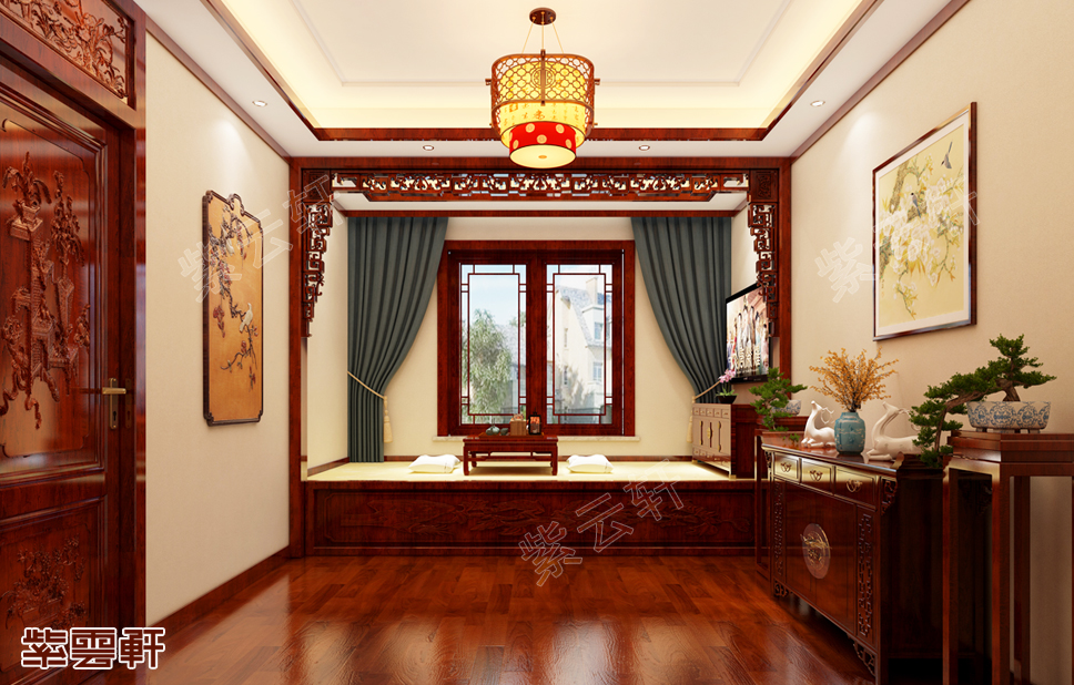 中式卧室装修效果图