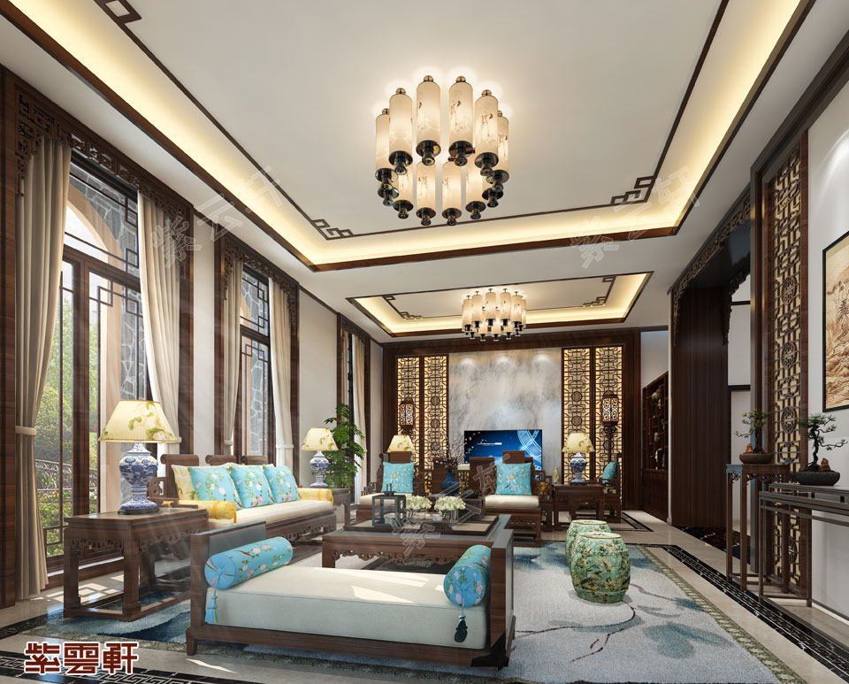 上海中式别墅装修展现现代时尚桃花源的古韵