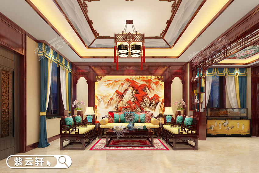 江西别墅中式装修风格火红的格调值得品味