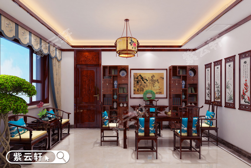 古典风格茶室装修效果图