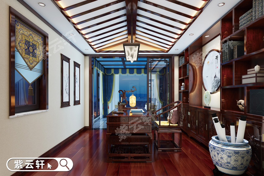 中式书房装修效果图