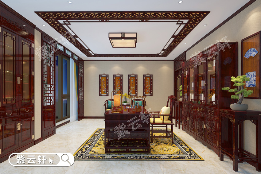中式书房设计效果图