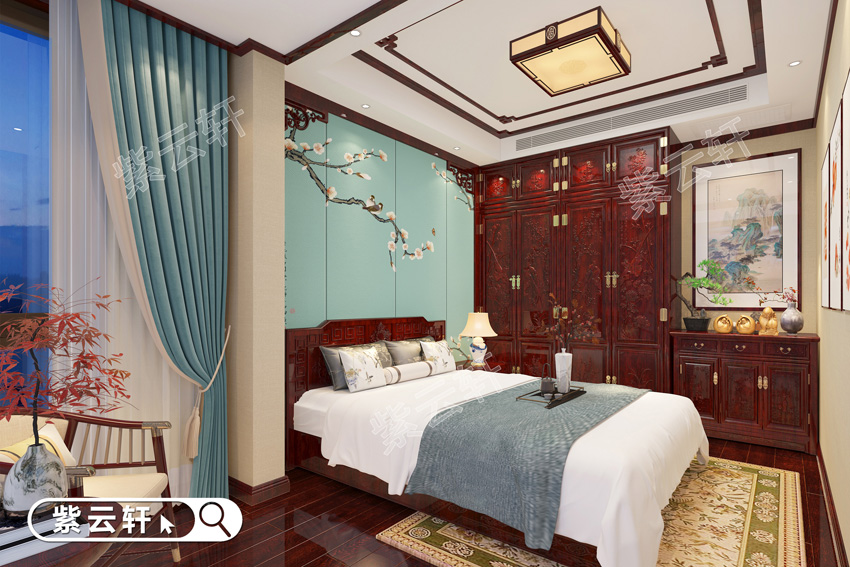 中式卧室装修效果图