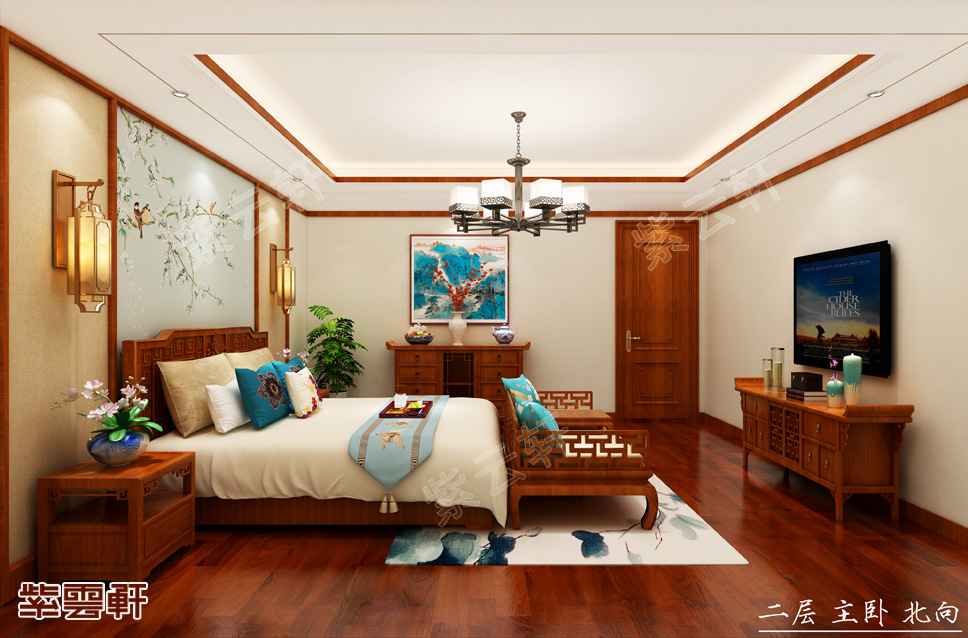 中式卧室装修效果图
