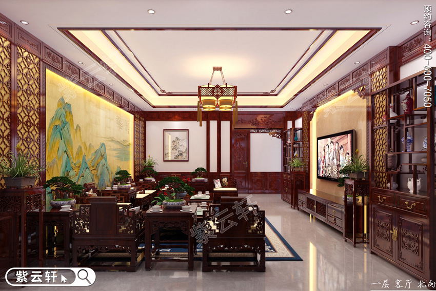 中式红木装修客厅