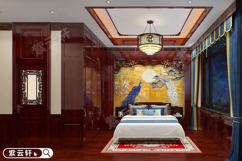 中式卧室装修效果图