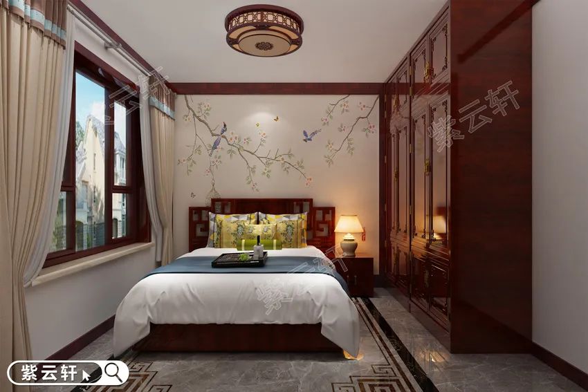 中式卧室装修效果图