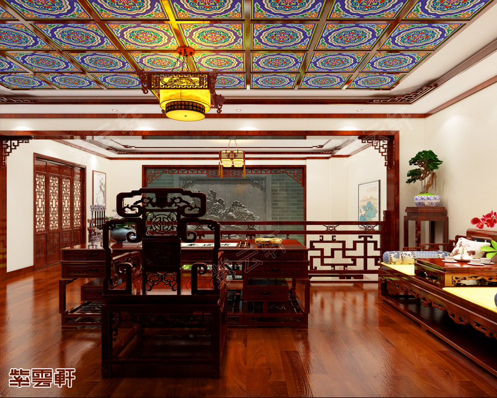 中式书房装修效果图