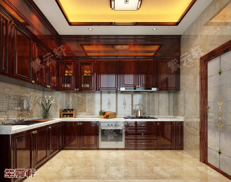 中式厨房装修效果图