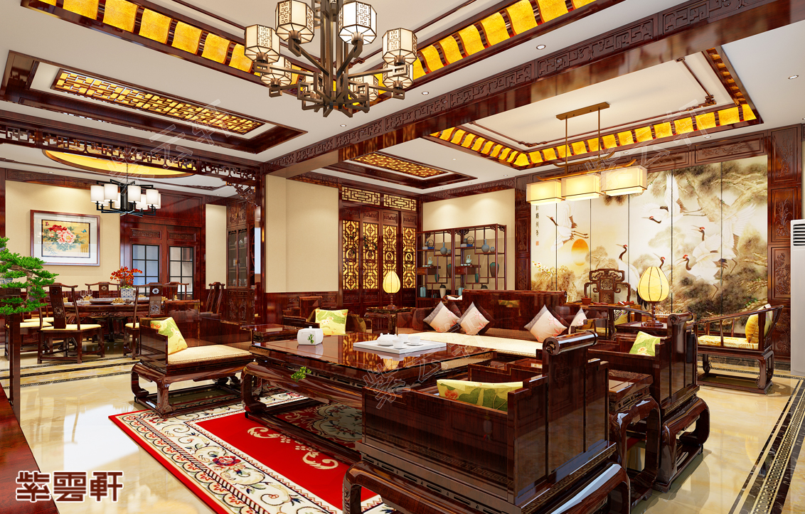 中式装修设计别墅时尚靓丽的装饰展优雅的家居