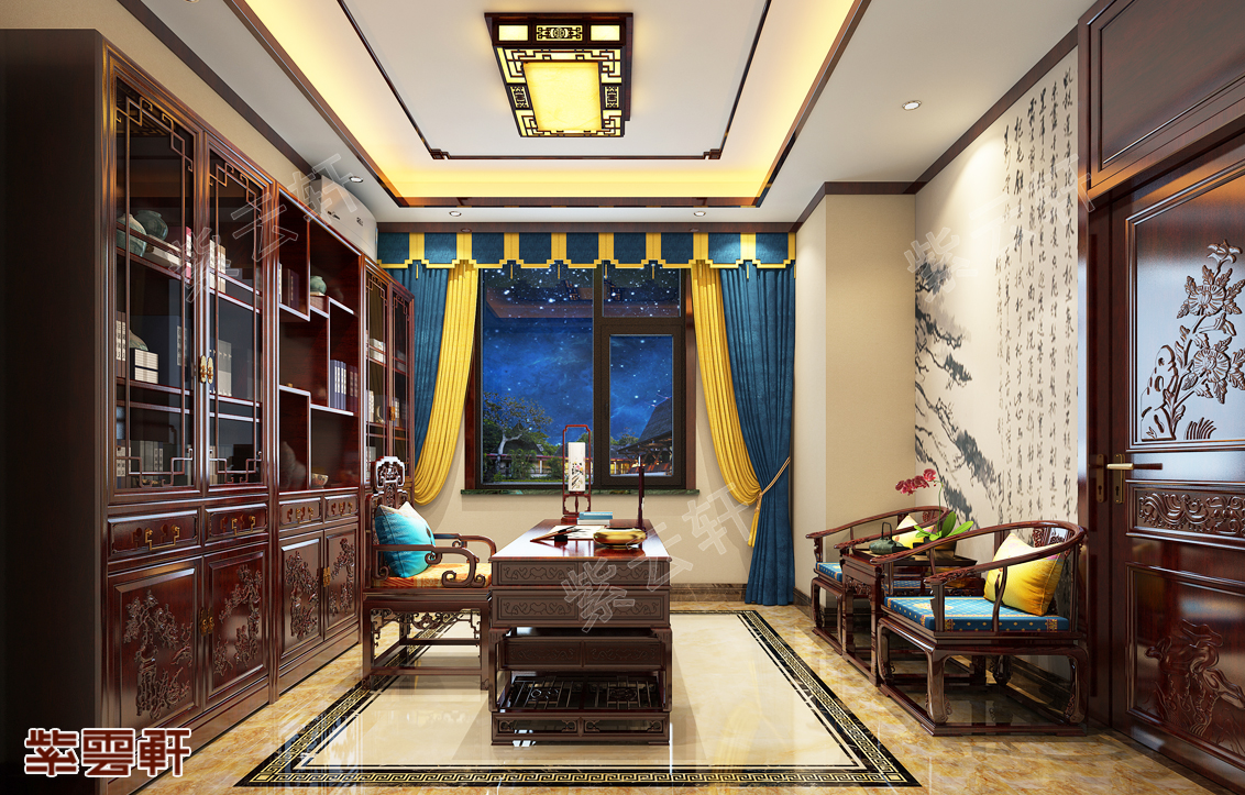 中式书房装修效果图