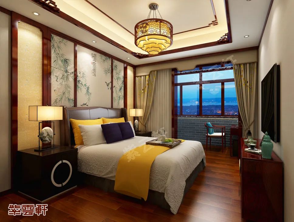 中式风格卧室效果图