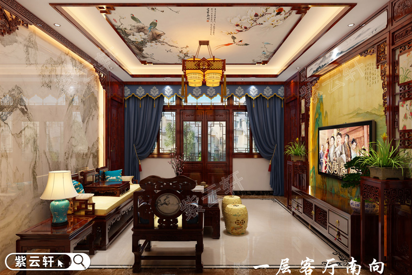 天津中式别墅装修设计在清幽典雅中享受精致生活
