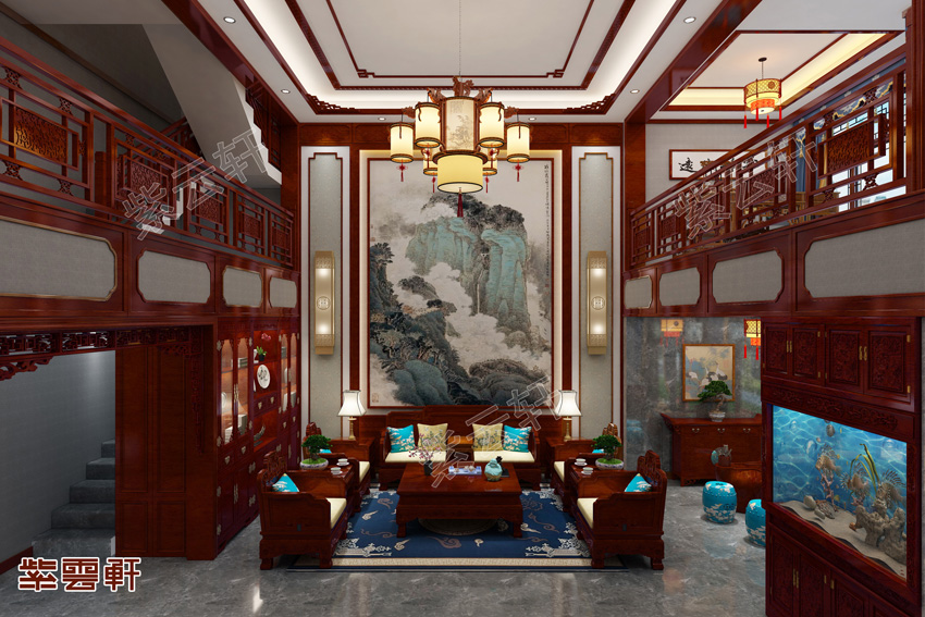 中式风格别墅客厅
